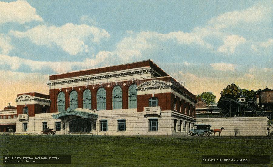 Postcard: New Railroad Station, Pittsfield, Massachusetts